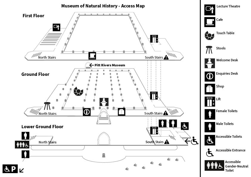 A map of the Museum including key access facilities