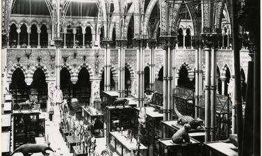 archive photograph of museum court 1890
