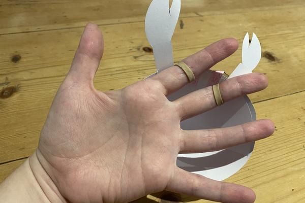 Crab hand shop puppet