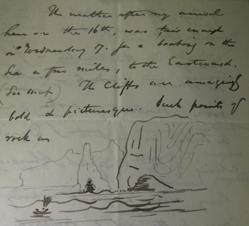 Letter from John Phillips to sister Anne, 22 November 1841, describing the geology of the Pembrokeshire coast, near Fishguard.